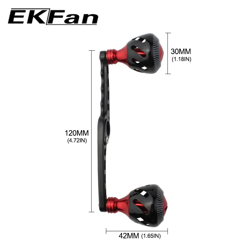 EKFan Aluminum Alloy Fishing Handle 120MM S-shaped Aluminum Handle 8*5MM Hole for Dai Fishing accessories