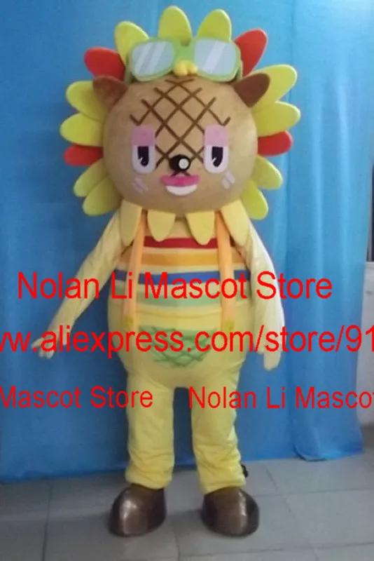 New Custom Sunflower Mascot Costume Crayon Cartoon Set Cosplay Birthday Party Masquerade Adult Size 943