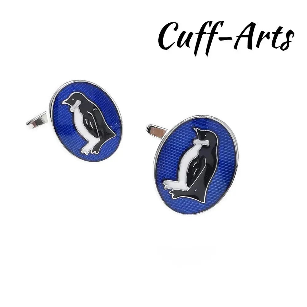 Oval Enamel Penguin Cufflinks Best Man Cufflinks Gifts for Men Accessories by Cuffarts C10641