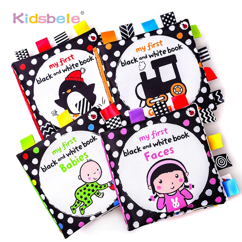 

Soft Books For Newborns Baby Toys Black White Early Learning Educational Kids Toys For Toddler High Contrast Newborn Development