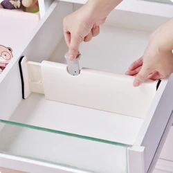 Adjustable Storage Drawers Divider Retractable Plastic Drawer Partition Holder Household Storage Clapboard  kitchen organizador