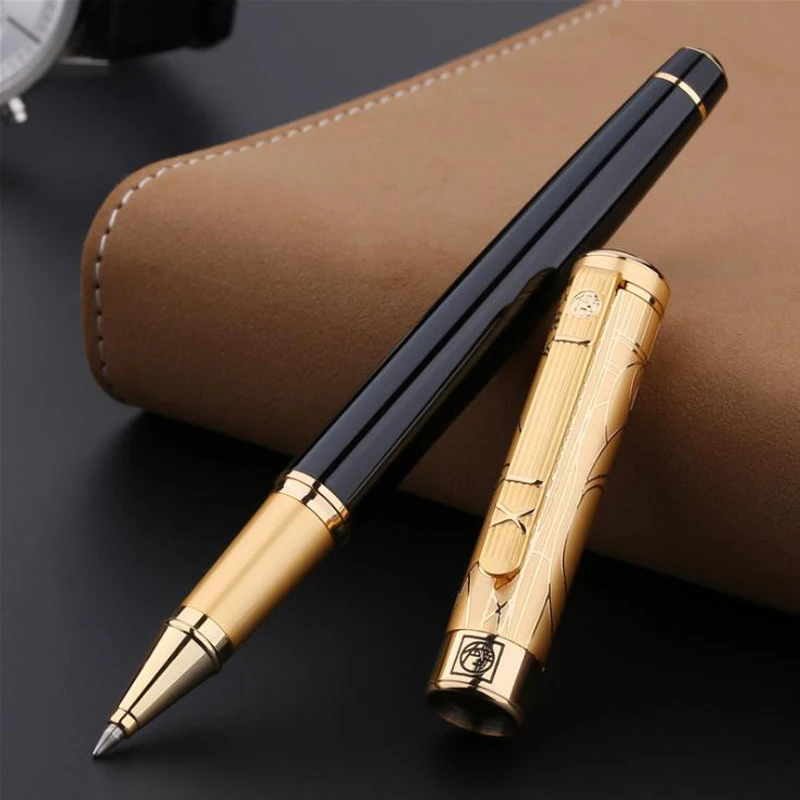 

W/Gift Box Picasso 902 Black-Gold Cap Pimio Gentleman Roller Ball Pen For Business Office & School Writing Gift Pen