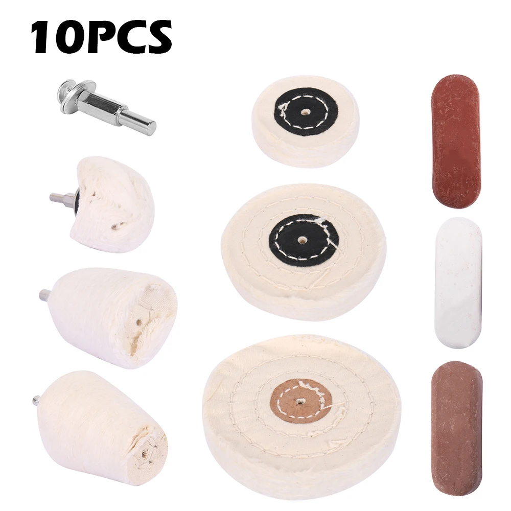 10PCS Polishing Buffing Pad Mushroom Wheel Cone Wheel Cylindrical Wheel T-shaped Polishing Pad Power Tools Accessories