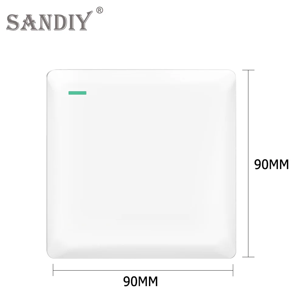 Light Switch Wall Mount Switch White Panel 86 Type Surface Mounted Power Supply Switches 1/2/3/4 Gang 1/2 Way 10A AC110V 220V