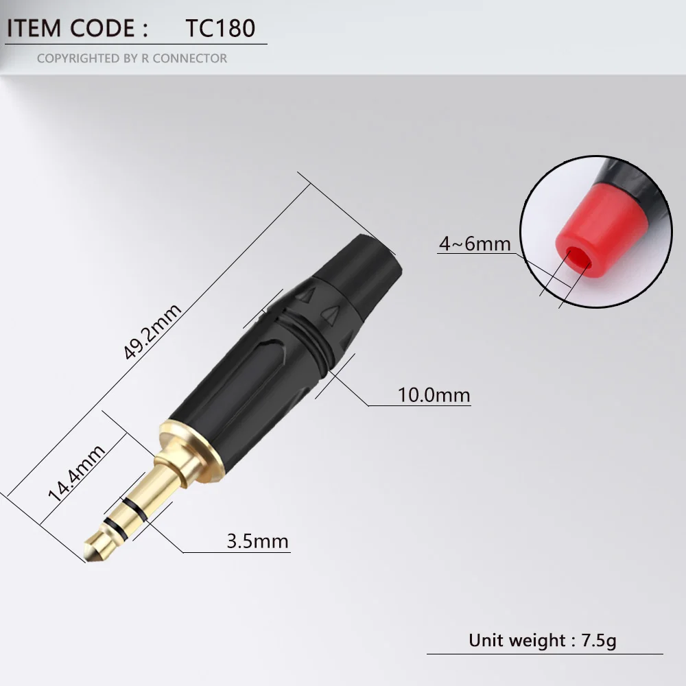 Imagem -04 - Conector de Fio de Solda com Polos Estéreo Conector Macho de 100 mm Conector de Fio de Solda Plug de Fone de Ouvido Faça Você Mesmo com Pinos de 3.5 mm com 3.5 Peças