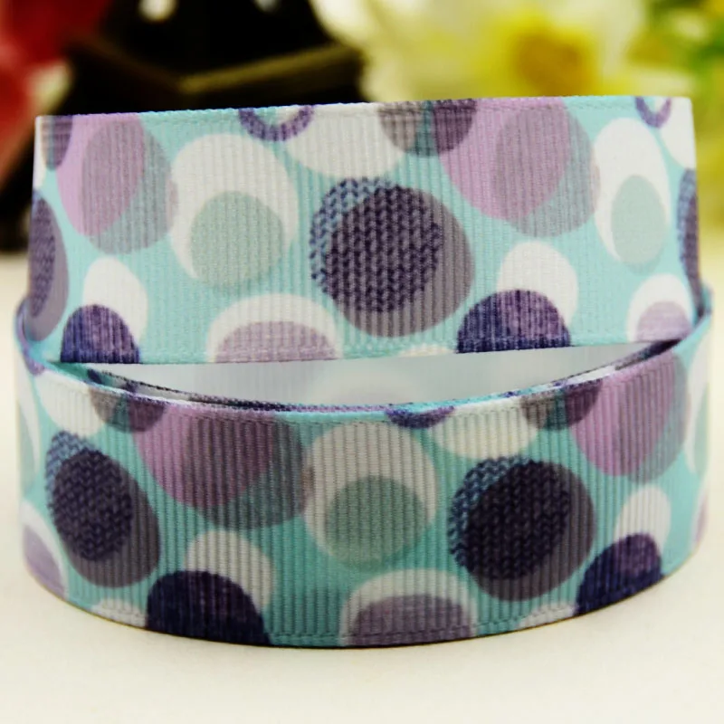 22mm 25mm 38mm 75mm Dot pattern cartoon printed Grosgrain Ribbon party decoration 10 Yards X-04795