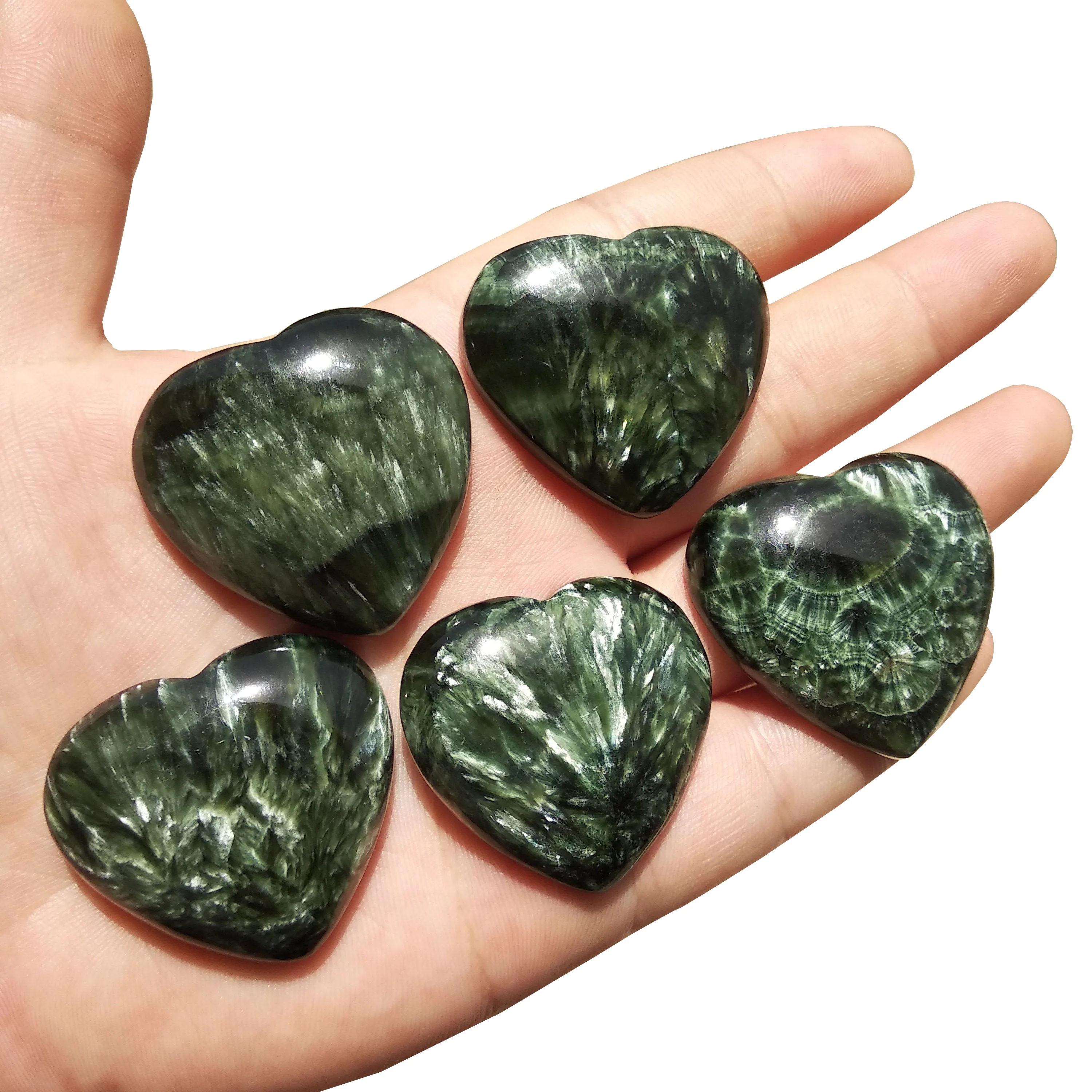 

High quality beautiful natural clinochlore heart pendant healing crystal heart clinochlore pendant