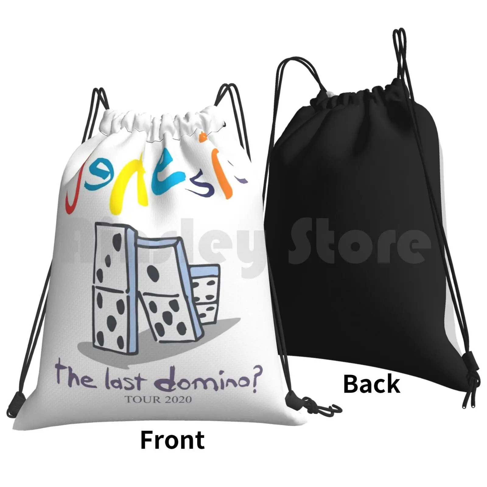 The Last Domino ? Genesis Backpack Drawstring Bags Gym Bag Waterproof Genesis Phil Collins Domino Peter Gabriel Music