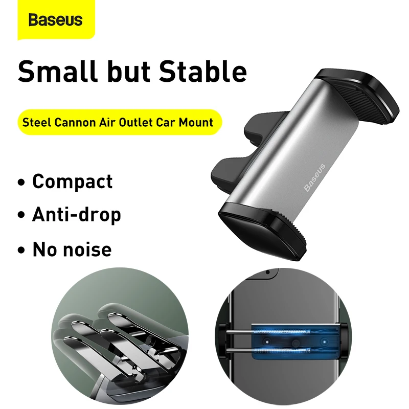 Baseus Air Vent Phone Holder for iPhone 15 14 Pro Max Samsung Xiaomi Auto Holder Support Cell Cellphone Mobile Phone Car Holder