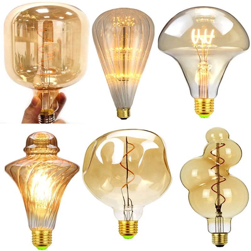 Retro Bulb LED Bulb Creative Irregular Bulb 4W 220V-250V LED Filament Decoration Edison Bulb