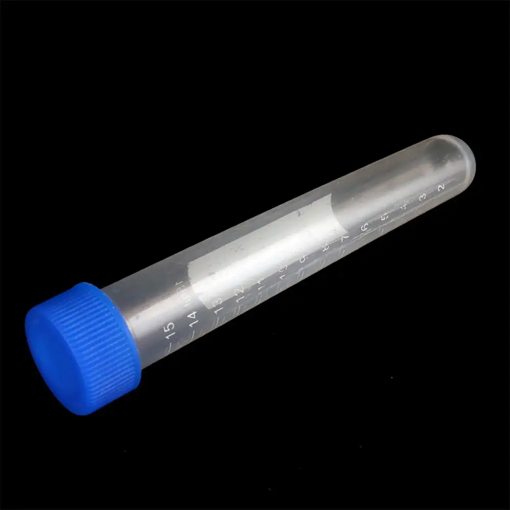 15ml Screw Cap Round Bottom Centrifuge Tube Free-standing Centrifugal Tube Laboratory Analysis Sample Vial 5 Pcs