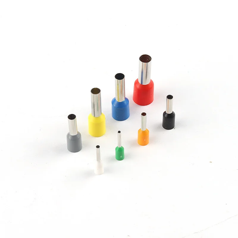 100pcs E6010 E6012 E6018 Tube Insulated Ferrules Terminal Block Cord End Wire Connector Crimp Terminator For 6mm2 , 10 AWG