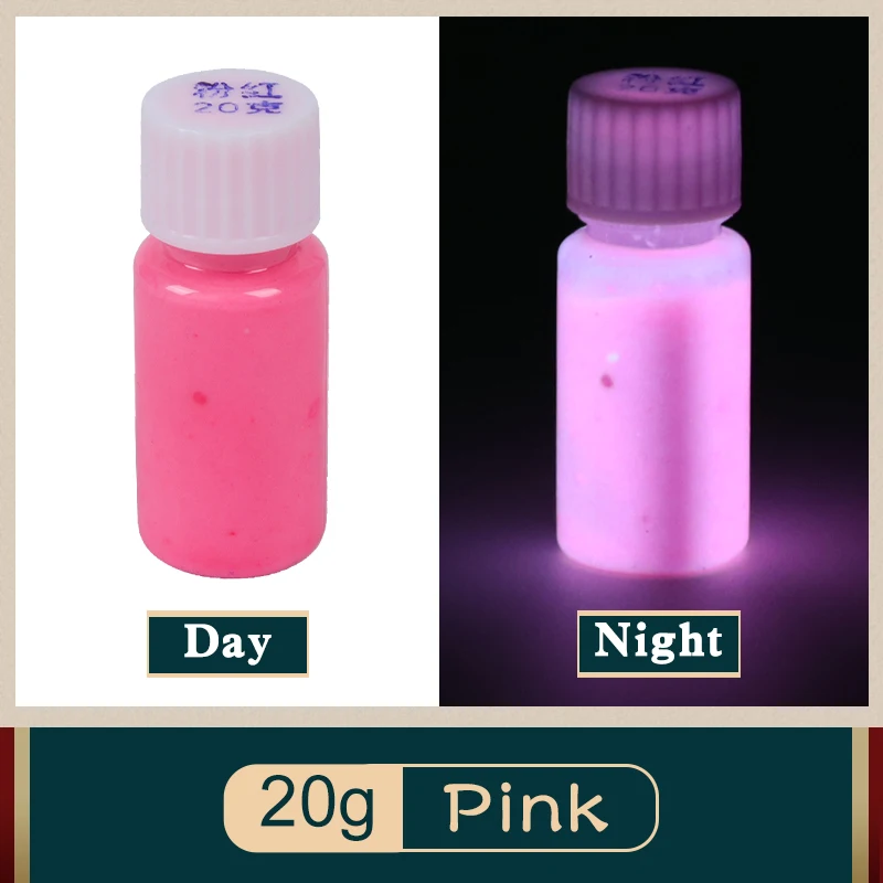 Luminous Varnish Coloring Glow in the Dark Paint 20g Pink Acrylic Paint for Party Decoration Art Supplies Fluorescence