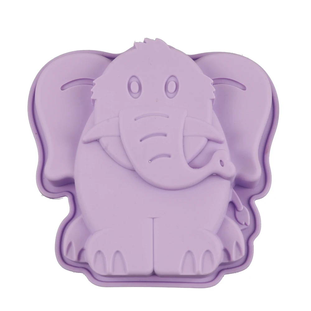 3D Creative Elephant Shaped Silicone Cake Mold Handmake DIY Baking Mousse Dessert Fondant Chocolate Mould Cake Baking Tray Molds