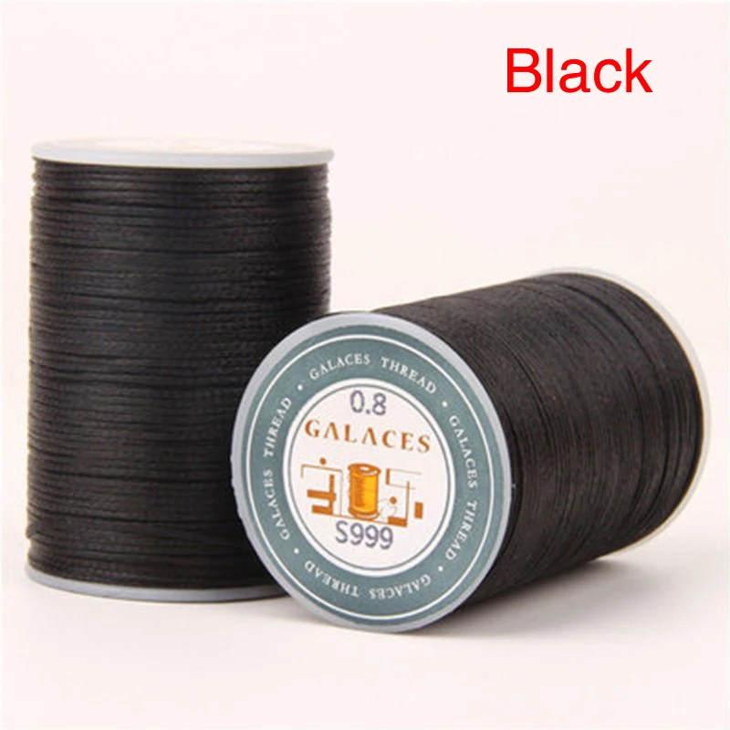 90 Meters 0.8mm Leather Waxed Thread Cord for DIY Handmade Hand Stitching Thread Flat Waxed Sewing Line Supplies