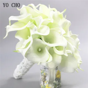 YO CHO, оптовая продажа, Прямая поставка, искусственная кожа, искусственная лилия, Цветочные букеты, свадебное цветочное украшение