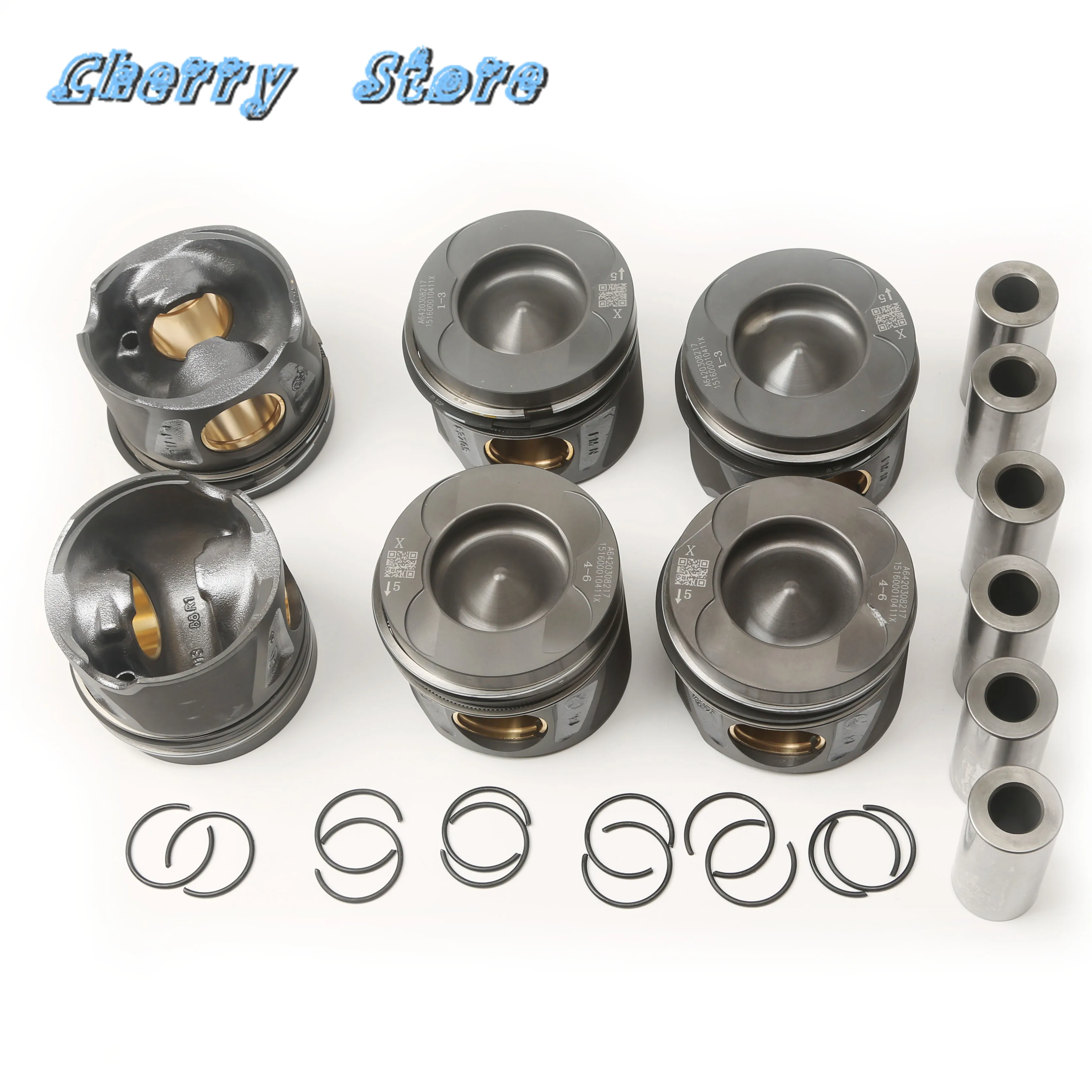 A6420309217 Pistons & Rings Assembly 30MM For Benz OM642.826 3.0CDI V6 GL 350 BlueTEC 4MATIC ML 350 CDI 4MATIC GLE 350 d 4MATIC