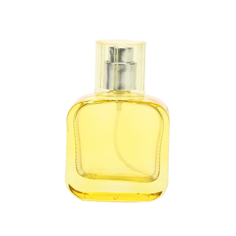 30ミリリットル黄色ガラス補充することができる複数の使用空厚底角のガラス香水瓶