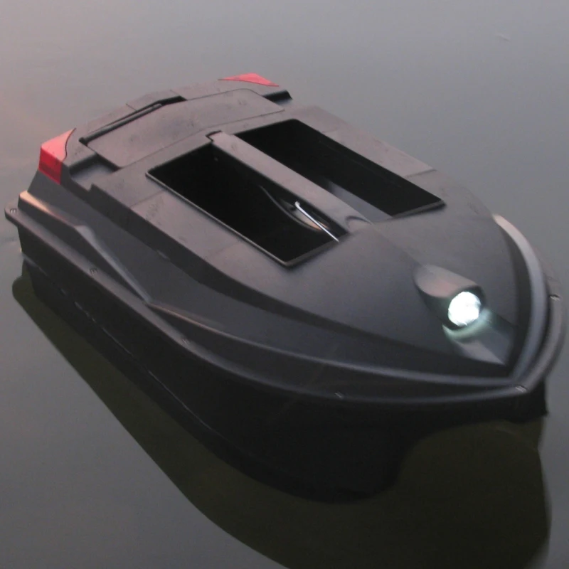 Doppia batteria al litio RC Fishing Boat Sonar Fish Finder Design a doppia tramoggia con luci di pesca notturne allarme Fishing Bait Boat