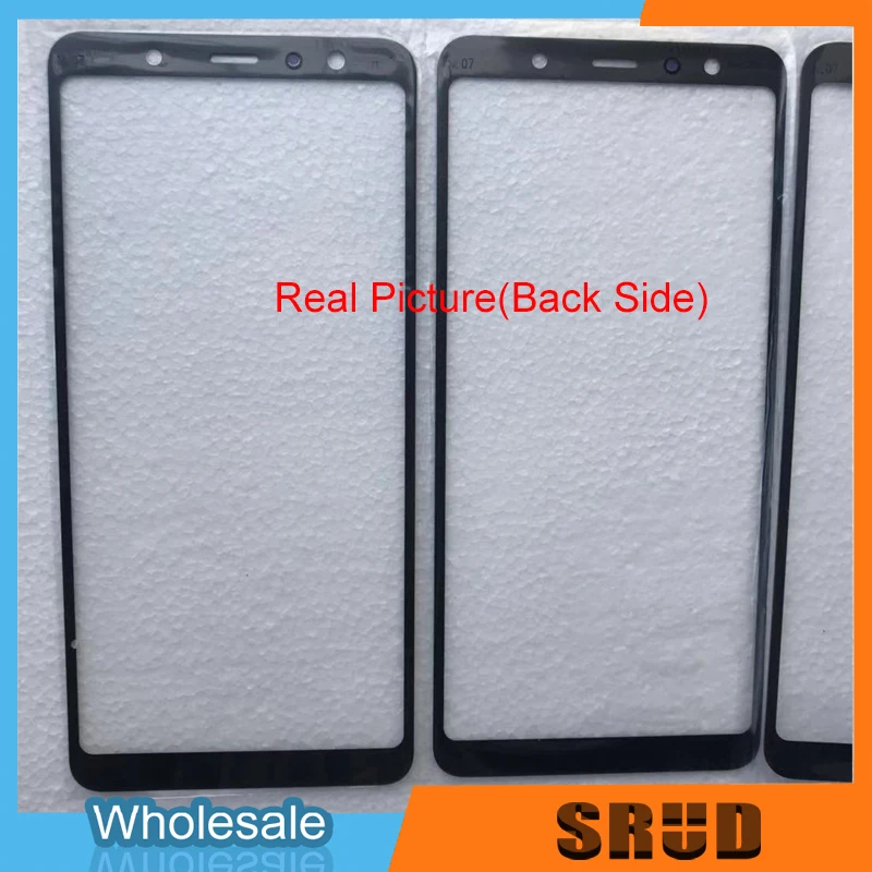 10pcs Black Color LCD Front Outer Glass With OCA Glue For Samsung Galaxy A7 2018 A750 A750F 2 In 1 Laminated Outer Glass
