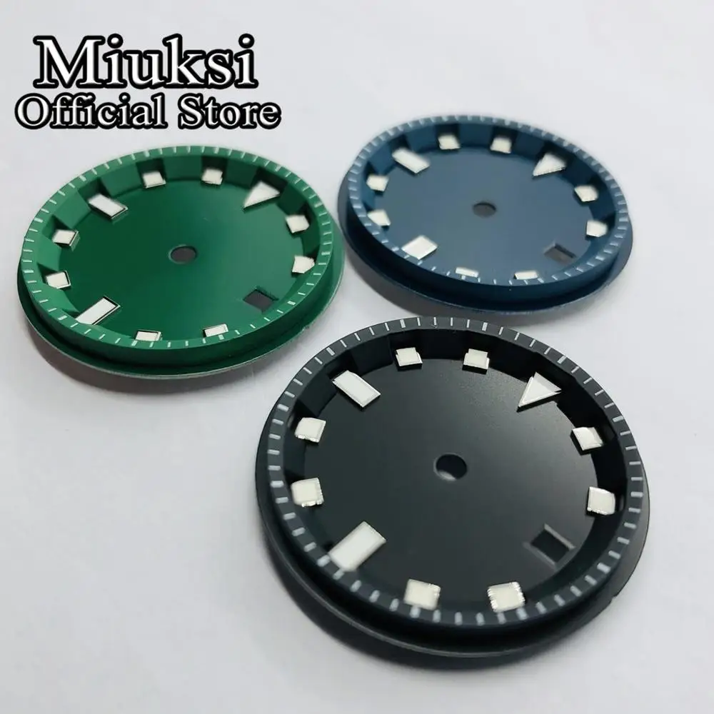 Miuksi 32.5mm sterile dial luminous watch dial fit ETA 2826 2824,Mingzhu DG2813 3804,Miyota 8205 8215 821A PT5000 movement