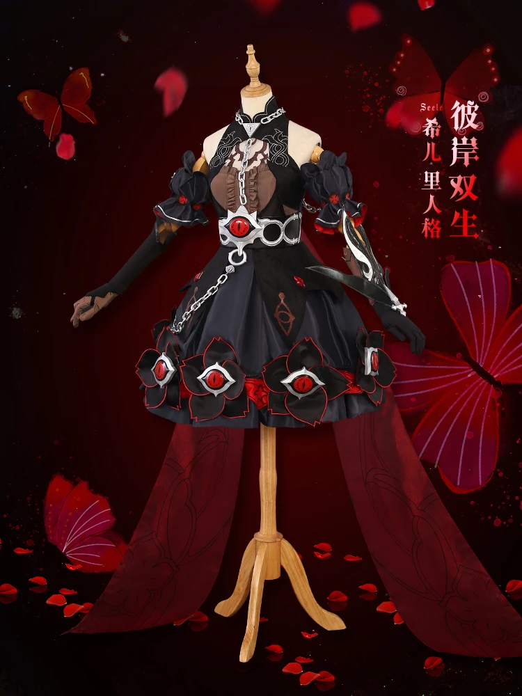 COSLEE Honkai Impact 3 Seele Vollerei Twins New Skin Version 3.5 Battle Game Suits Lolita Dress Cosplay Costume Halloween Outfit