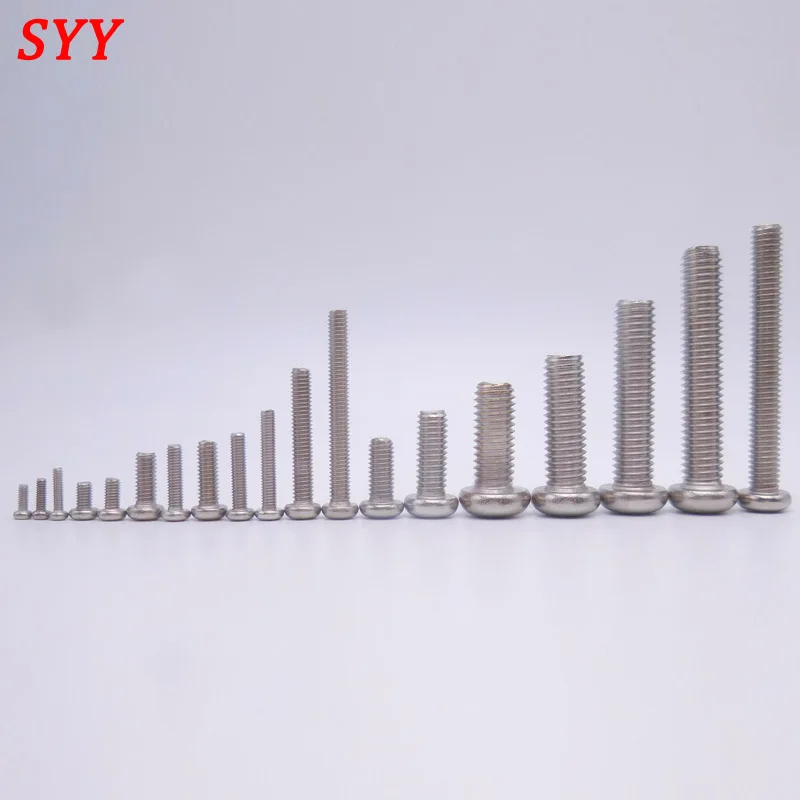 M1 M1.2 M1.4 M1.6 M1.8 M2M2.5 GB818 Stainless Steel  Pan Round  Glasses Watch Phillips Small Screw Machine Screw