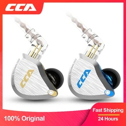CCA C12 Metal Headset 5BA+1DD Hybrid 12Units HIFI Bass Earbuds Noise Cancelling Earphones In Ear Monitor Earphones KZ ZSX ZAX