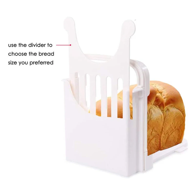 Pengiris Roti Lipat, Panduan Pemotongan Roti Yang Dapat Disesuaikan untuk Roti Rumah, Pengiris Roti Roti Bagel,/Pemotong, Mesin Pengiris Roti, Putih