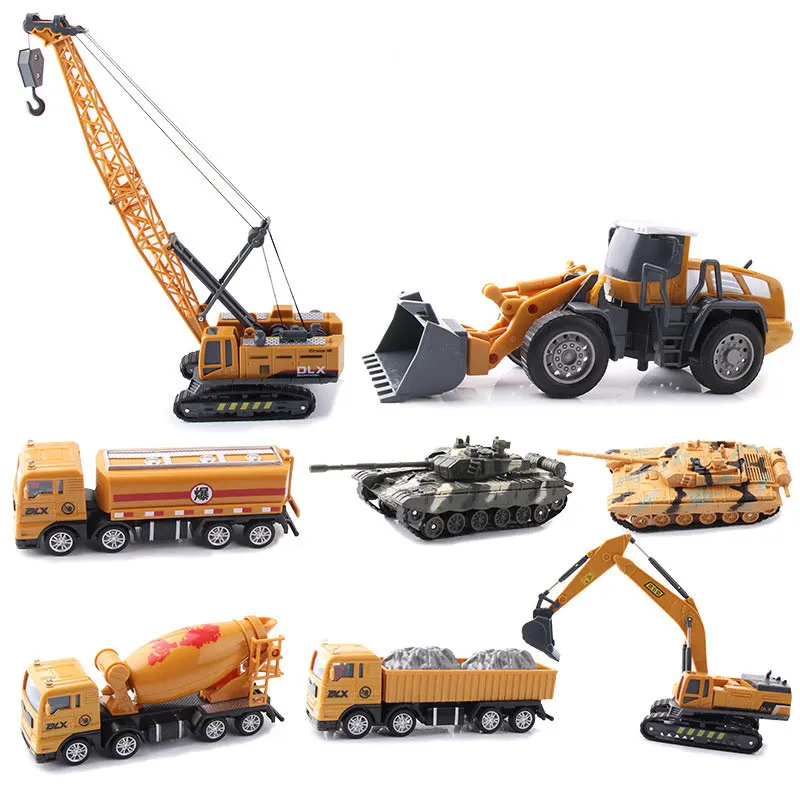 

Children's toy car mixer truck excavator excavator engineering car set simulation forklift model