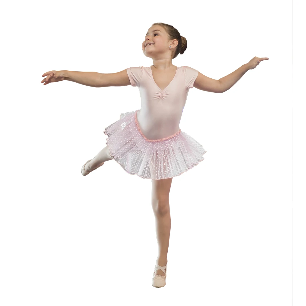 

Retail Wholesale Light Pink Short Sleeve Cotton Ballet Leotard Tutu Dress Girls Ladies Dancewear