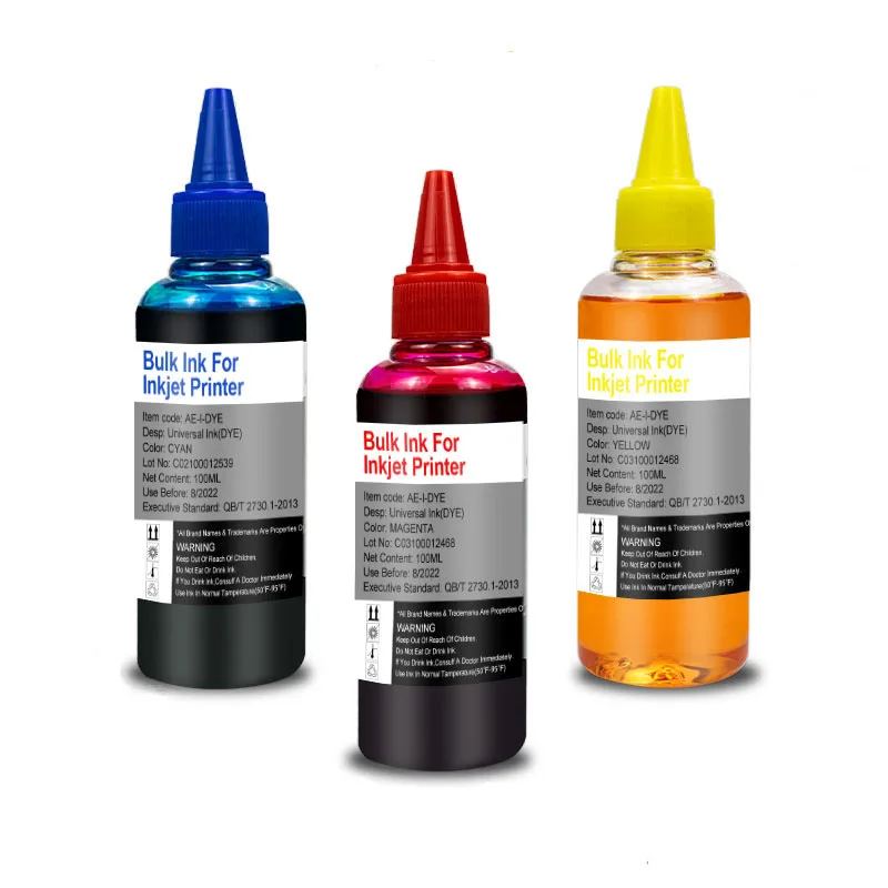 100ml/garrafa tinta corante universal para hp canon epson irmãos série impressora a jato de tinta para pg545 336 62 304 impressora recarga tinta corante