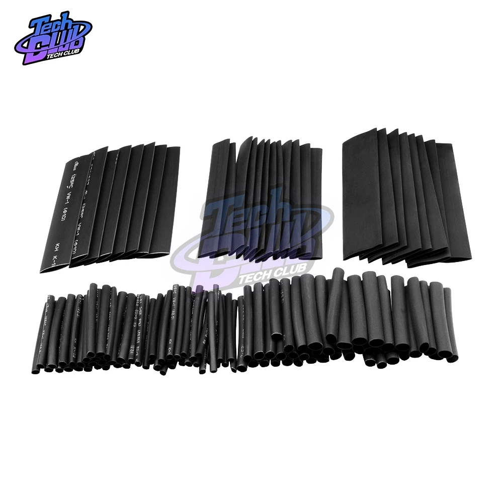 127Pcs Calore Shrinktubing 2:1 kit FAI DA TE Elettronico Isolato Poliolefina Rivestito Shrink Tubing Cavi e Cavi Tubo