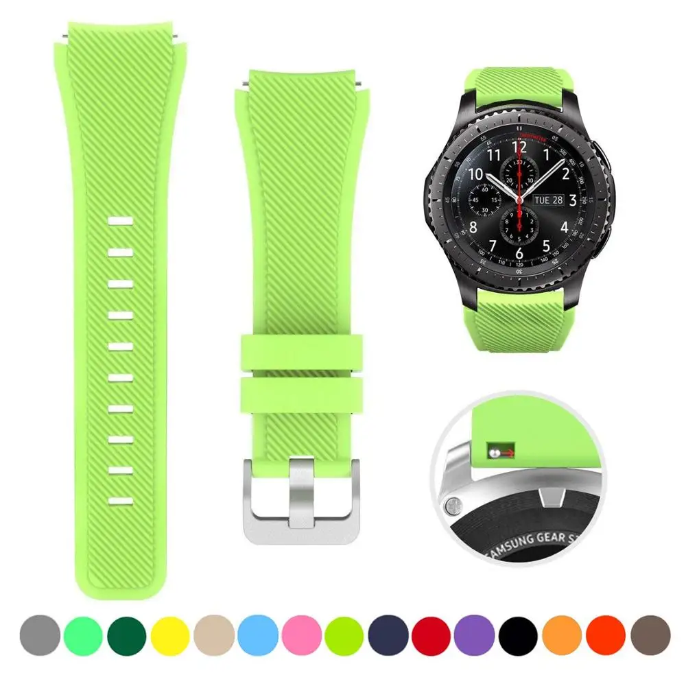 Strap For Samsung Galaxy Watch 4/Classic/46mm/42mm/active 2 Gear s3/S2 silicone bracelet Huawei GT/2/GT2/3 Pro 22/20mm watchband