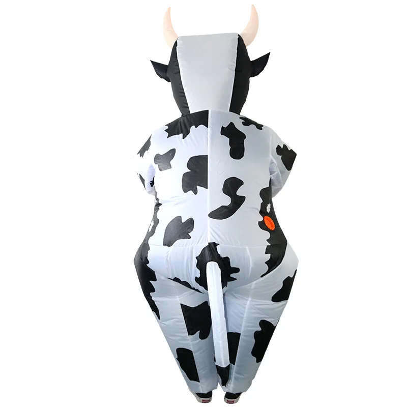 Disfraz de vaca inflable para hombre y mujer, vestido de lujo para adultos, mascota de Animal soplado por aire, Cosplay, Navidad, Halloween, Purim, ropa de fiesta