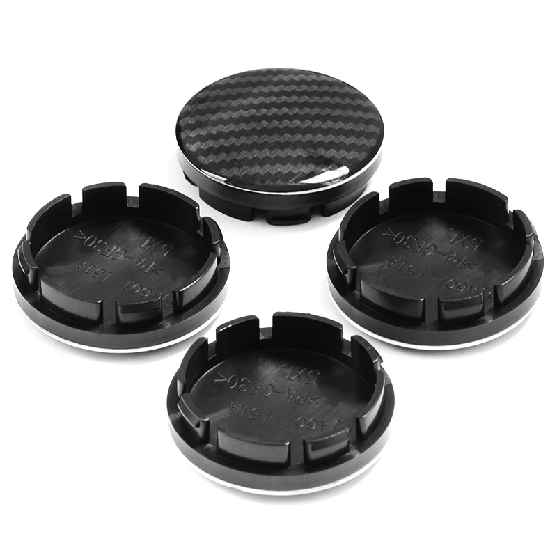 4pcs 56mm Glossy 3D Carbon Fiber Pattern Wheel Center Cap Hub Cover for GOLF Skoda Yeti Rapid Octavia Fabia Citigo 5JA601 151A