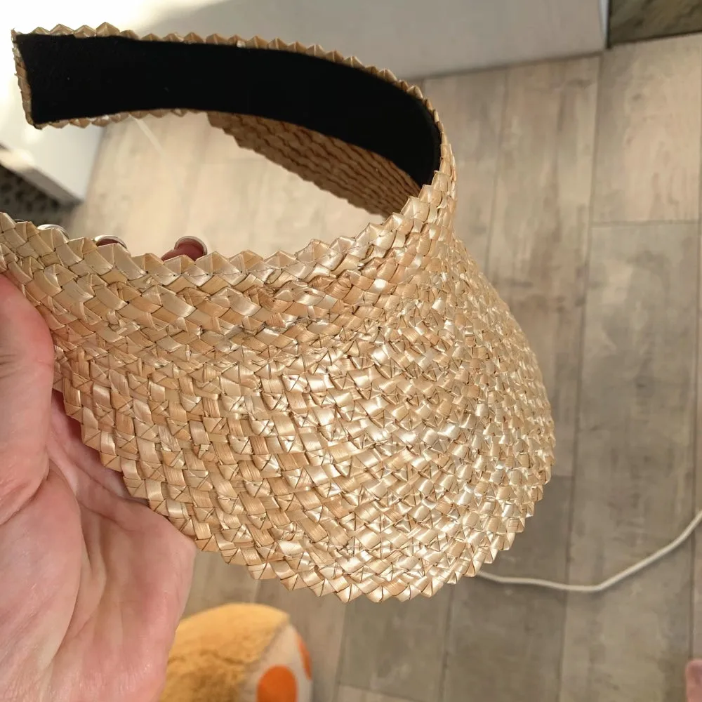 Luxury women casual raffia Sun visor cap Holiday outdoor beach caps UV protection Floppy hats Summer lady Straw hats
