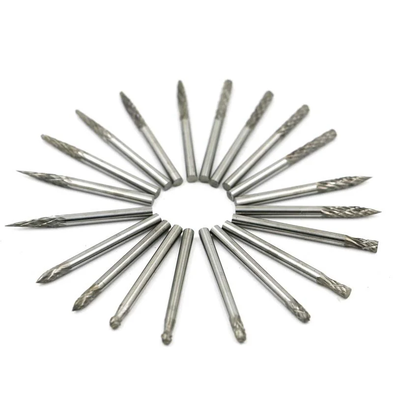Tungsten Staal Slijpen Hoofd/Carbide Rotary File/Wolfraam Stalen Frees/Metalen Slijpen Graveren Hoofd/3mm Handvat
