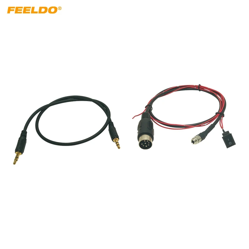 

FEELDO Car Audio CD MP3 8Pin AUX Adapter Switch For Nissan Teana JM350 JK230 JM230 JK200 Radio AUX Wire Cable