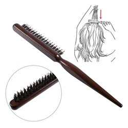 Professional Salon Teasing Back Hair Brushes Wood Slim Line Comb Hairbrush Extension Hairdressing Styling Tools DIY 1 PCS