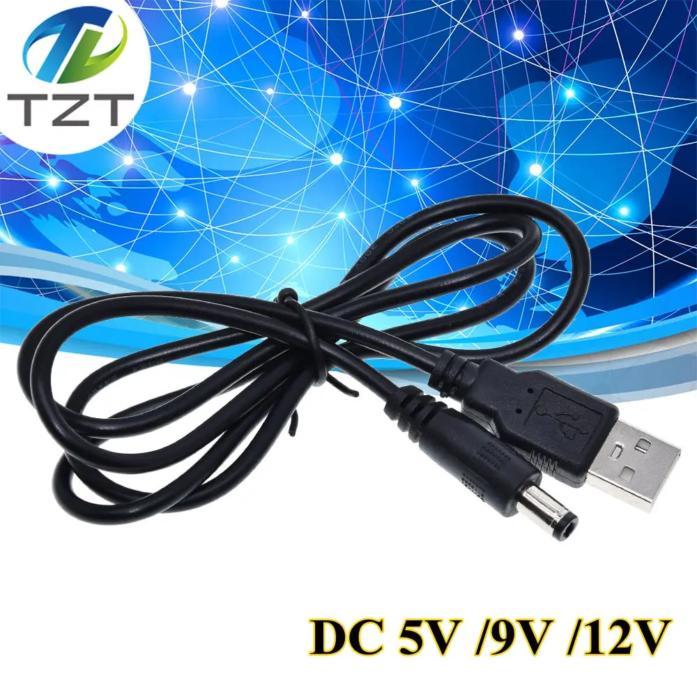 USB Power Boost Line DC 5V to 9V / 12V Step UP Module Converter Adapter Cable 2.1x5.5mm Plug