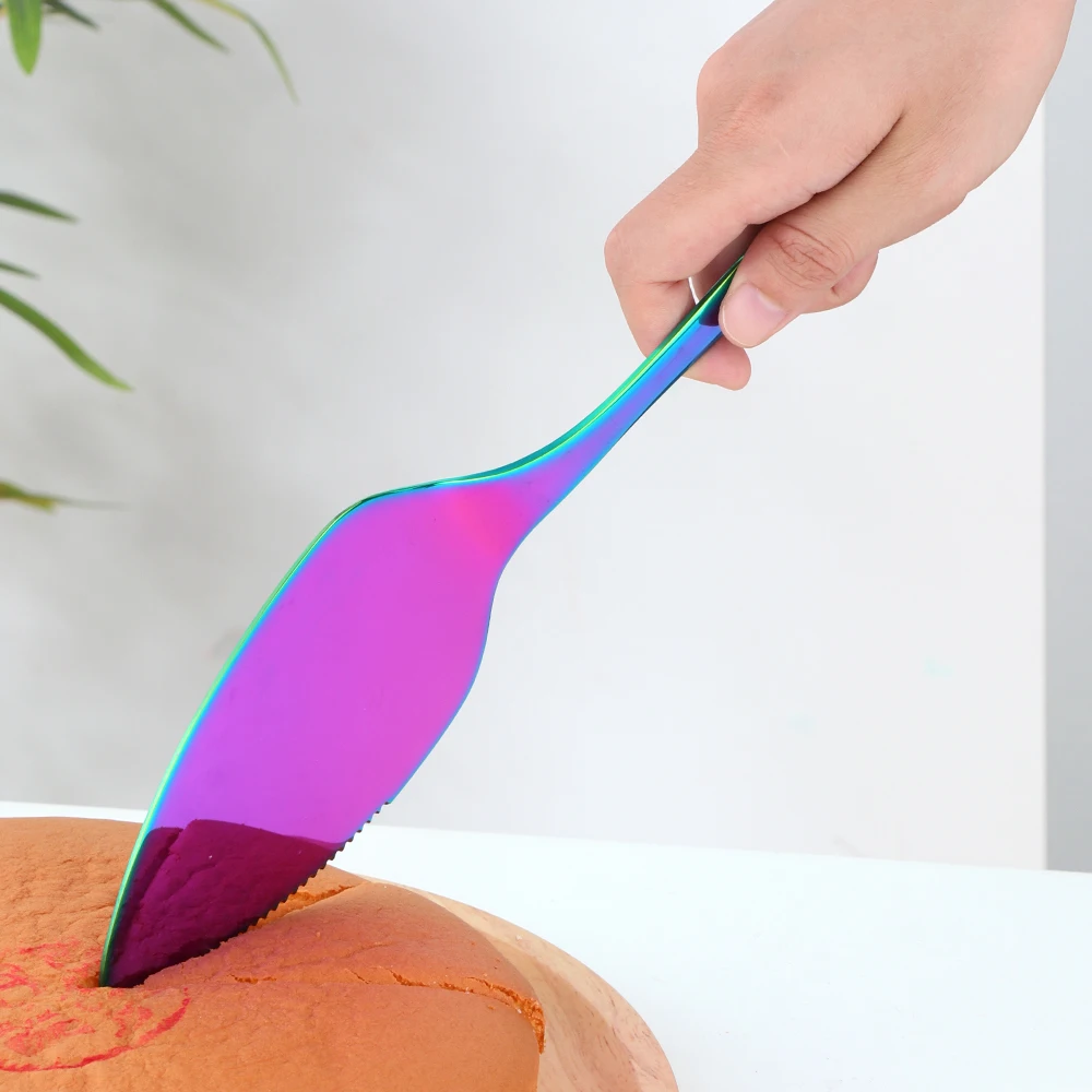 

Cake Shovel Cutter Stainless Steel Cheese Pizza Pie Pastry Spatulas with Server Gold Bread Knife Baking Tools