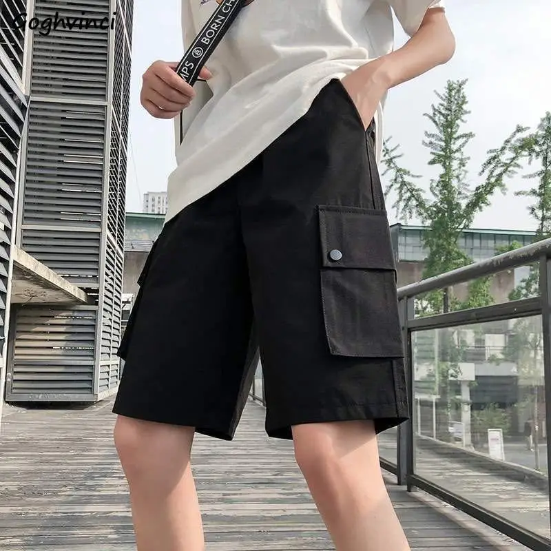 Shorts Women Knee-length Pockets Wide-leg Summer Cargo Safari-style Loose Unisex BF Streetwear Womens Casual Fashion Vintage New