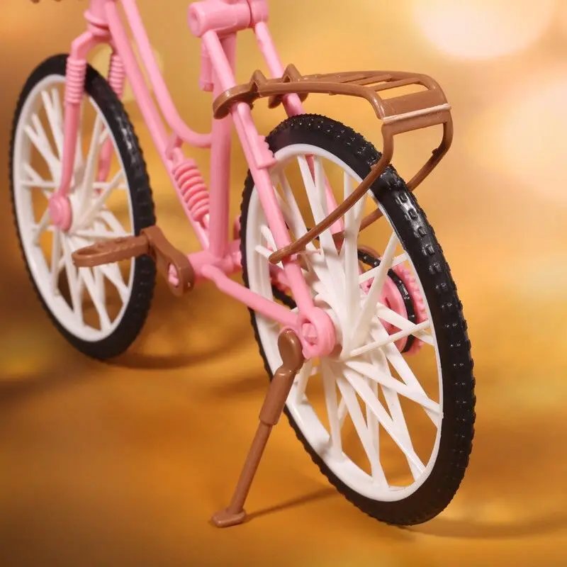 Mini Pink Bicycle Model Home decoration Photo taking props bike Toy  Simulation Collection play house Toys for gril gift