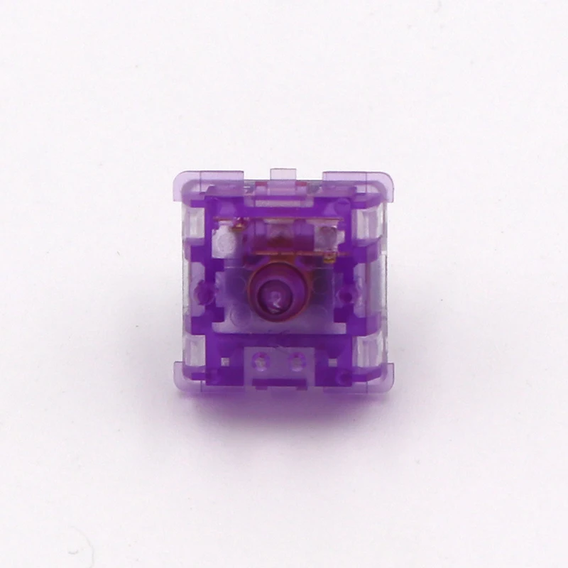 New arrival 4pcs/pack Everglide Crystal Purple switch mechanical keyboard gold contactor 5 pins RGB transparent switch shaft