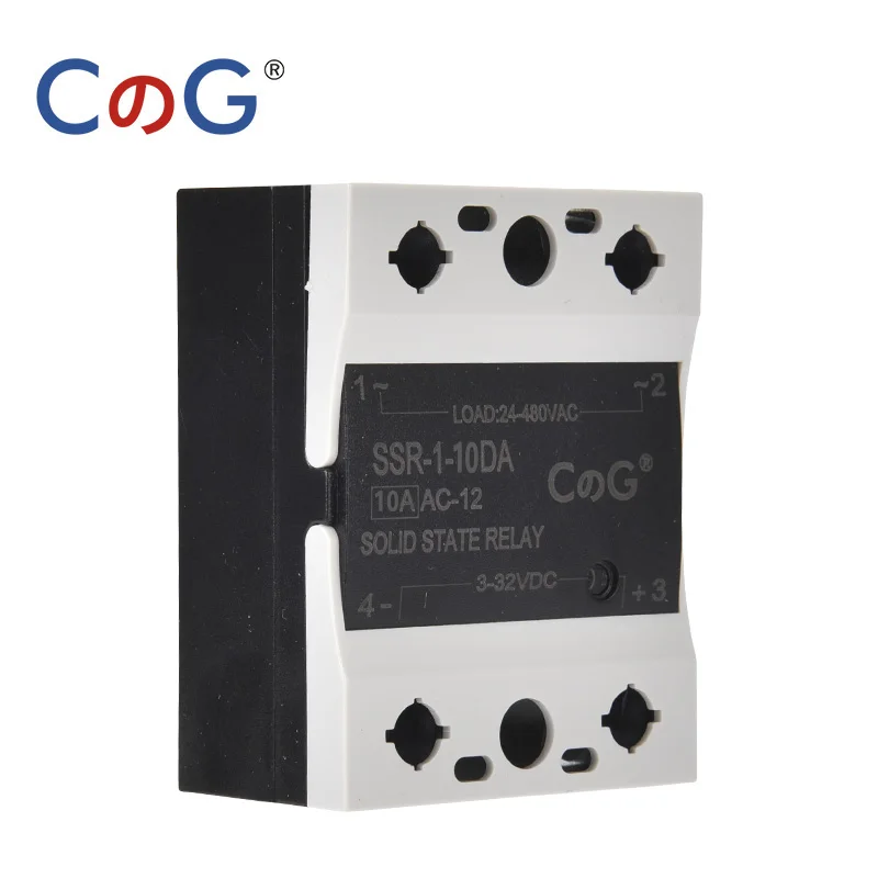 Cc di monofase del relè 10A 25A 40A DA di CG al dissipatore di calore di ca per il carico 24V 48V 220V 480VAC di 3V 12V 32VDC SSR-10DA 25DA 40DA