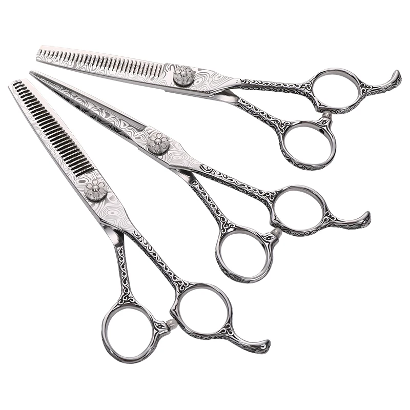 Fenice High-quality JP440C steel 6.0 inch cut well hairdressing shears professional barber hair scissors set