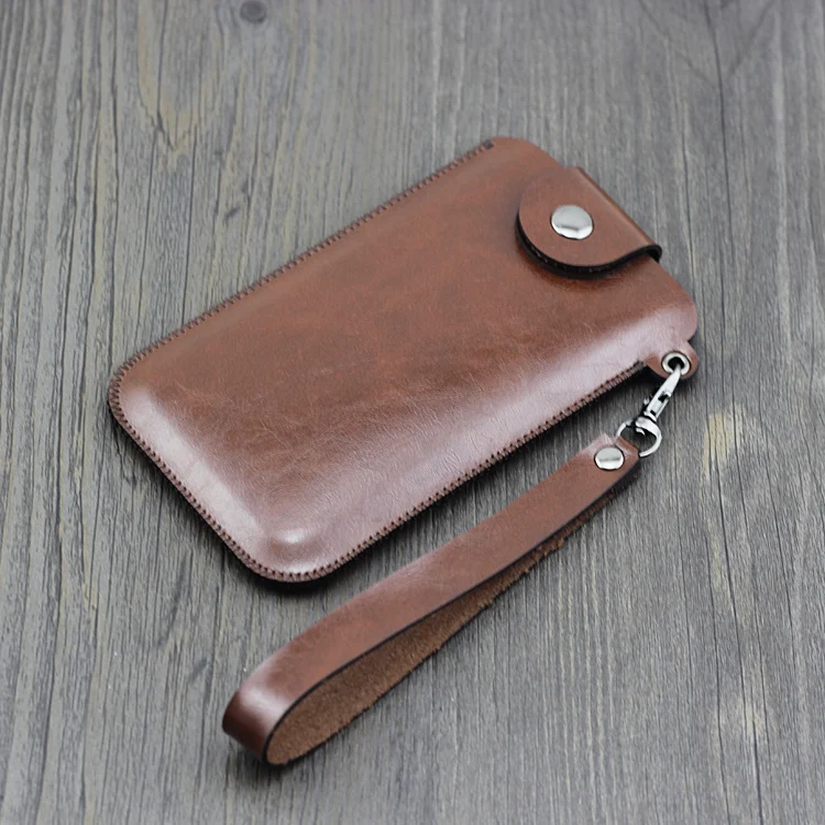 lanyard Leather phone pouch For Iphone 11 Pro max XS MAX portable case 7 8 plus phone bag