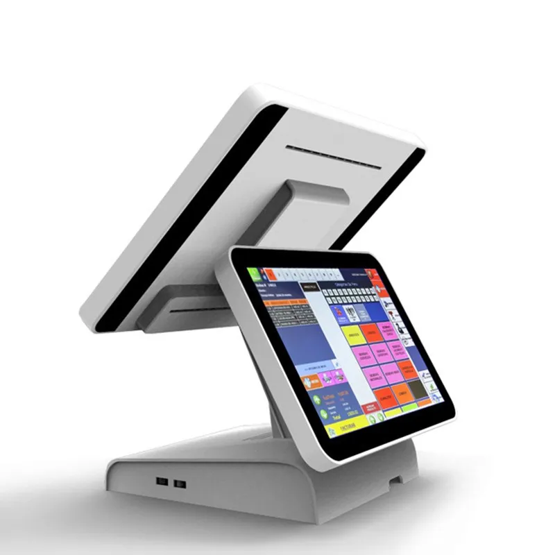 Laptop Windows 10 oder Android Pos System Registrier kasse 15 Zoll mit Scanner in WLAN 58mm Thermo drucker Kassen schublade gebaut