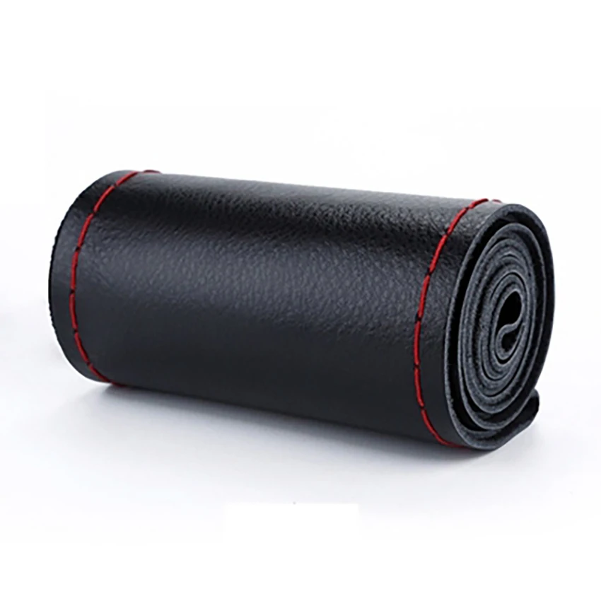 Mikrofaser-Leder Handgenähter Weicher Auto-Lenkradbezug Mit Nadeln und Faden Durchmesser 38cm Auto-Zubehör – Detail 3